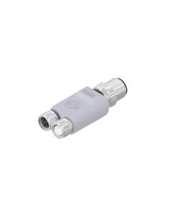 M12x1 • 2x Female connector M8x1 axial • 4- pos.