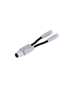 M12x1 • 2x Female connector M8x1 axial • 4- pos. • TPU halogeenfree high flexible • 0,3 m