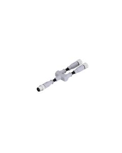 M12x1 • 2x Female connector M12x1 axial • 5- pos. • TPU UL, halogenfree • 0,6 m