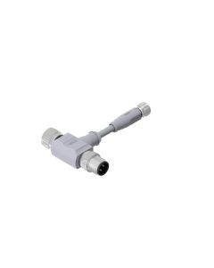 M12x1 • 1x Female connector M8x1aAxial + 1x Female connector M12x1 axial • 4- pos. • PVC • 0,6 m