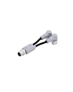 M12x1 • 2x Female connector M12x1 angled • 5- pos. • TPU halogeenfree high flexible • 0,3 m