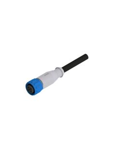 Female connector axial • single ended • M12x1 • 4- pos. • 2 m • 0,75 mm²