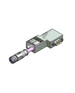 Stecker gewinkelt • B-codiert • Verbindungsleitung • D-SUB Profibus DP • 4-pol. • 2 m • 2xAWG22 • PVC • Geschirmt