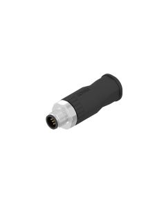 Male connector axial • M12x1 • Screw Termination • 5- pos. • Unshielded • Stainless Steel 1.4404