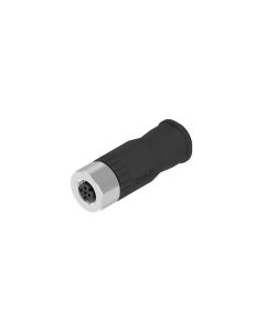 Female connector axial • M12x1 • Screw Termination • 5- pos. • Unshielded • Stainless Steel 1.4404