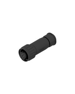 Female connector axial • RD24 • Screw Termination • 6-pos.+PE • Unshielded • Copper Alloy