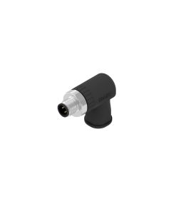 Stecker gewinkelt • M12x1 • Schraubanschluss • 4-pol. • Ungeschirmt • Edelstahl 1.4404