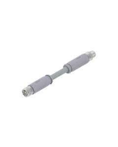 Kupplung axial • L-codiert • Verbindungsleitung • M12x1 • 4-pol.+FE • 2 m • 2,5 mm² • PUR/PVC • Ungeschirmt • Power Steckverbinder