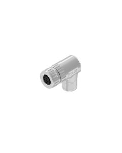 Female connector angled • M12x1 • Screw Termination • 5- pos. • Shielded • Zinc die cast