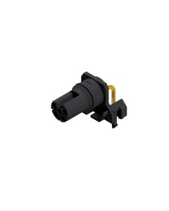 Einbaukomponenten • Isolierkörper • mit O-Ring • M12x1 • 4-pol.+FE • L-codiert • Lötpin gewinkelt • Geschirmt • Power Steckverbinder • Kupplung gewinkelt
