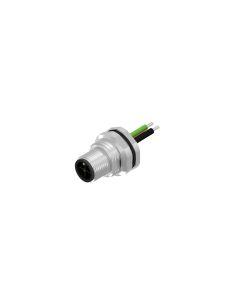 Flansch • M12x1 • 2-pol.+PE • S-codiert • Stecker axial