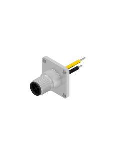 Flansch • M12x1 • 2-pol.+PE • S-codiert • Stecker axial