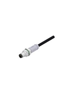 Stecker axial • A-codiert • Flansch mit Leitung • M8x1 • 3-pol. • 1,5 m • 0,34 mm² • TPU UL • Ungeschirmt • Anschlussleitung • Hinterwandmontage • Ungeschirmt  M10x1