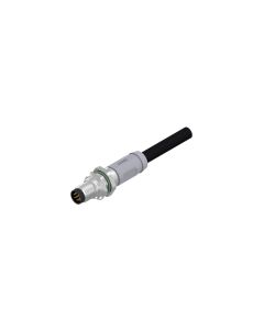 Male connector axial • A-coded • Panel mount connector with cable • M8x1 • 8-pos. • 0,3 m • 0,14 mm² • TPU UL • Unshielded • Single ended • Back panel mounting • Unshielded  M10x1