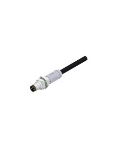 Stecker axial • A-codiert • Flansch mit Leitung • M8x1 • 4-pol. • 0,3 m • 0,25 mm² • TPU UL • Geschirmt • Anschlussleitung • Hinterwandmontage • Geschirmt  M10x1