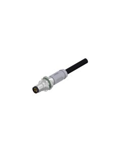 Male connector axial • B-coded • Panel mount connector with cable • M8x1 • 5- pos. • 0,3 m • 0,34 mm² • TPU UL • Unshielded • Single ended • Back panel mounting • Unshielded  M10x1