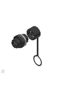 IP67 RJ45 • Inline-Coupler mit Schutzkappe • Buchse • RJ45 Cat. 6A