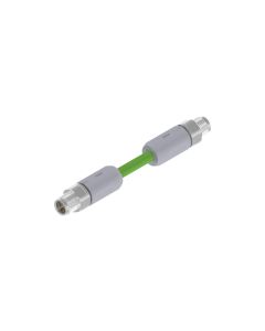 Male connector axial • X-coded • Double ended • M12x1 • 1 m • 8x AWG26 • PUR • Shielded