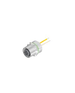 Flansch • Kupplung axial • Frontmontage • M12x1 • 4-pol. • A-codiert • Litze • AWG24 • Ungeschirmt  M16x1,5