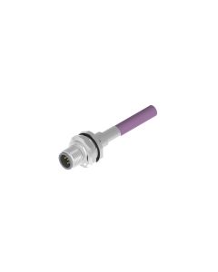 Flansch • Stecker axial • Hinterwandmontage • M12x1 • 5-pol. • A-codiert • mit Leitung • Ungeschirmt  M16x1,5 • 0,5 m • TPU geschirmt SFTP • Ungeschirmt