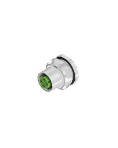 Flansch • Kupplung axial • Hinterwandmontage • M12x1 • 4-pol. • 5,5 mm • D-codiert • Lötpin • Geschirmt  M16x1,5 • Geschirmt