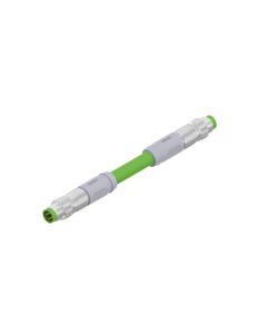 Male connector axial • Double ended • M8x1 • 4- pos. • 0,3 m • AWG22 • PVC shielded • Shielded