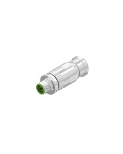 Male connector axial • M12x1 • 4- pos. • Shielded • D-coded • max. 1,5 mm²