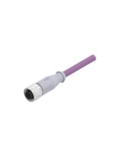 single ended • M12x1 • 4- pos. • 2 m • 2x2AWG24/7 • PVC • Shielded