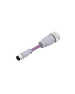 Female connector axial • Double ended • 7/8 • 5- pos. • 3 m • 2xAWG22 + 2xAWG24 • TPU shielded SFTP • Unshielded