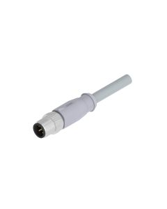 Male connector axial • A-coded • single ended • M12x1 • 5- pos. • 5 m • 2xAWG22 + 2xAWG24 • PVC shielded • Unshielded