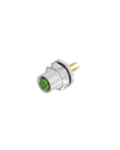 Flansch • Kupplung axial • Hinterwandmontage • M12x1 • 4-pol. • 12 mm • D-codiert • Lötpin • Geschirmt  PG9 • Geschirmt