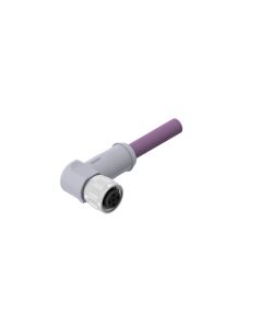 Female connector angled • A-coded • single ended • M12x1 • 5- pos. • 5 m • 2xAWG22 + 2x AWG24 • TPU shielded SFTP • Unshielded