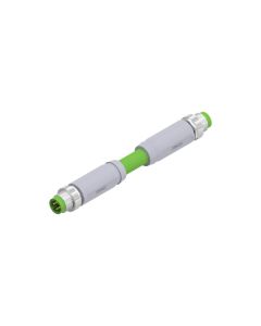 Stecker axial • D-codiert • Verbindungsleitung • M8x1 • 4-pol.+PE • 1,5 m • AWG22 • TPU geschirmt SFTP • Geschirmt