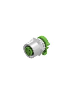 Flansch • Kupplung axial • Frontmontage • M12x1 • 4-pol. • 5,5 mm • D-codiert • Lötpin • Geschirmt  M16x1,5 • Geschirmt