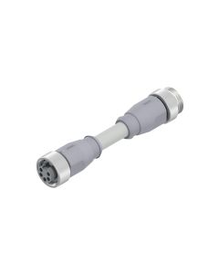Female connector axial • Double ended • 7/8 • 5- pos. • 5 m • 2xAWG15 +2xAWG18 • PVC shielded