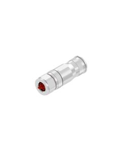 Kupplung axial • M8x1 • Schraubanschluss • Geschirmt • P-codiert • AWG26 - AWG20