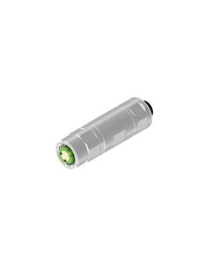 Female connector axial • M12x1 • Crimp closed entry • Shielded • Copper Alloy • D-coded • 0,22 mm² - 0,5 mm²