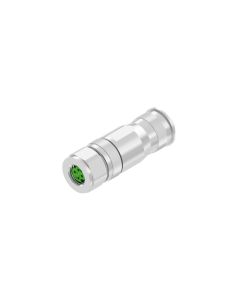 Kupplung axial • M8x1 • Schraubanschluss • 4-pol. • Geschirmt • D-codiert • 0,14 mm² - 0,5 mm²