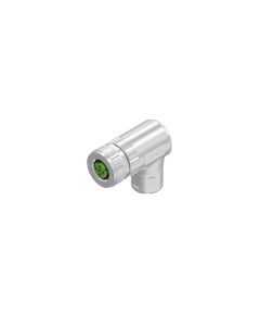 Female connector angled • M12x1 • Screw Termination • 4- pos. • Shielded • Zinc die cast • D-coded • max. 1,5 mm²