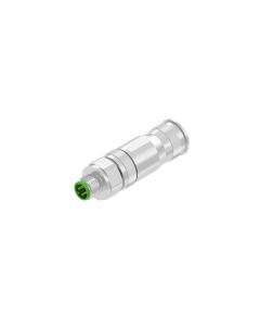 Stecker axial • M8x1 • Crimp • 4-pol. • Geschirmt • D-codiert • 0,08 mm² - 0,34 mm²