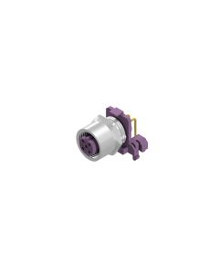 Flansch • Kupplung axial • Frontmontage • M12x1 • 4-pol. • B-codiert • Lötpin gewinkelt • Geschirmt  M16x1,5 • Geschirmt