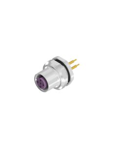 Flansch • Kupplung axial • Hinterwandmontage • M12x1 • 4-pol. • 12 mm • B-codiert • Lötpin • Geschirmt  PG9 • Geschirmt