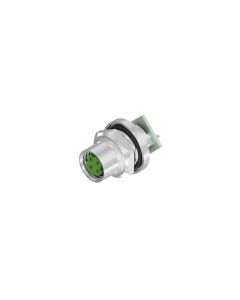 Flansch • Hinterwandmontage • M8x1 • 4-pol. • 6 mm • D-codiert • Printanschluss • Geschirmt  M10x1 • Kupplung axial • Einbauflansch 1-teilig (vergossen) • Geschirmt