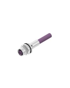 Flansch • Kupplung axial • Hinterwandmontage • M12x1 • 4-pol. • B-codiert • mit Leitung • Geschirmt  M16x1,5 • 0,5 m • TPU geschirmt SFTP • Geschirmt