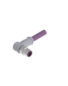Male connector angled • B-coded • single ended • M12x1 • 4- pos. • 2 m • 2xAWG22 • PVC • Shielded