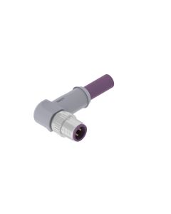 Male connector angled • B-coded • single ended • M12x1 • 4- pos. • 2 m • 2xAWG24 • TPE high flexible [PUR, Profibus DP] • Shielded