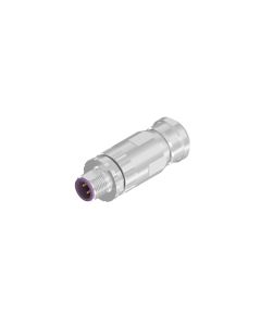 Male connector axial • M12x1 • 4- pos. • Shielded • Zinc die cast • B-coded • max. 1,5 mm²