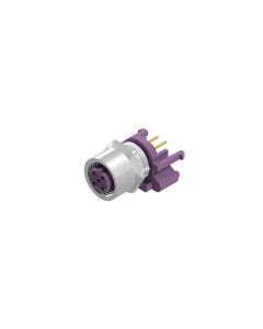 Flansch • Kupplung axial • Frontmontage • M12x1 • 4-pol. • 10 mm • B-codiert • Lötpin • Geschirmt  M16x1,5 • Geschirmt