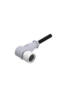 Kupplung gewinkelt • C-codiert • Anschlussleitung • M12x1 • 2-pol.+PE • 2 m • 0,34 mm² • TPU halogenfrei hochflexibel • Ungeschirmt