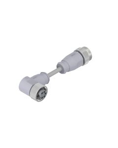Female connector angled • Double ended • 7/8 • 4- pos. • 0,6 m • 1,5 mm² • PVC • Unshielded